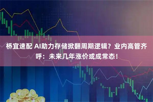 桥宜速配 AI助力存储掀翻周期逻辑？业内高管齐呼：未来几年涨价或成常态！
